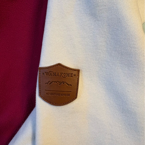 Wanakome Blue and Orange Cowl Neck Hoodie Size Medium - Picture 4 of 9